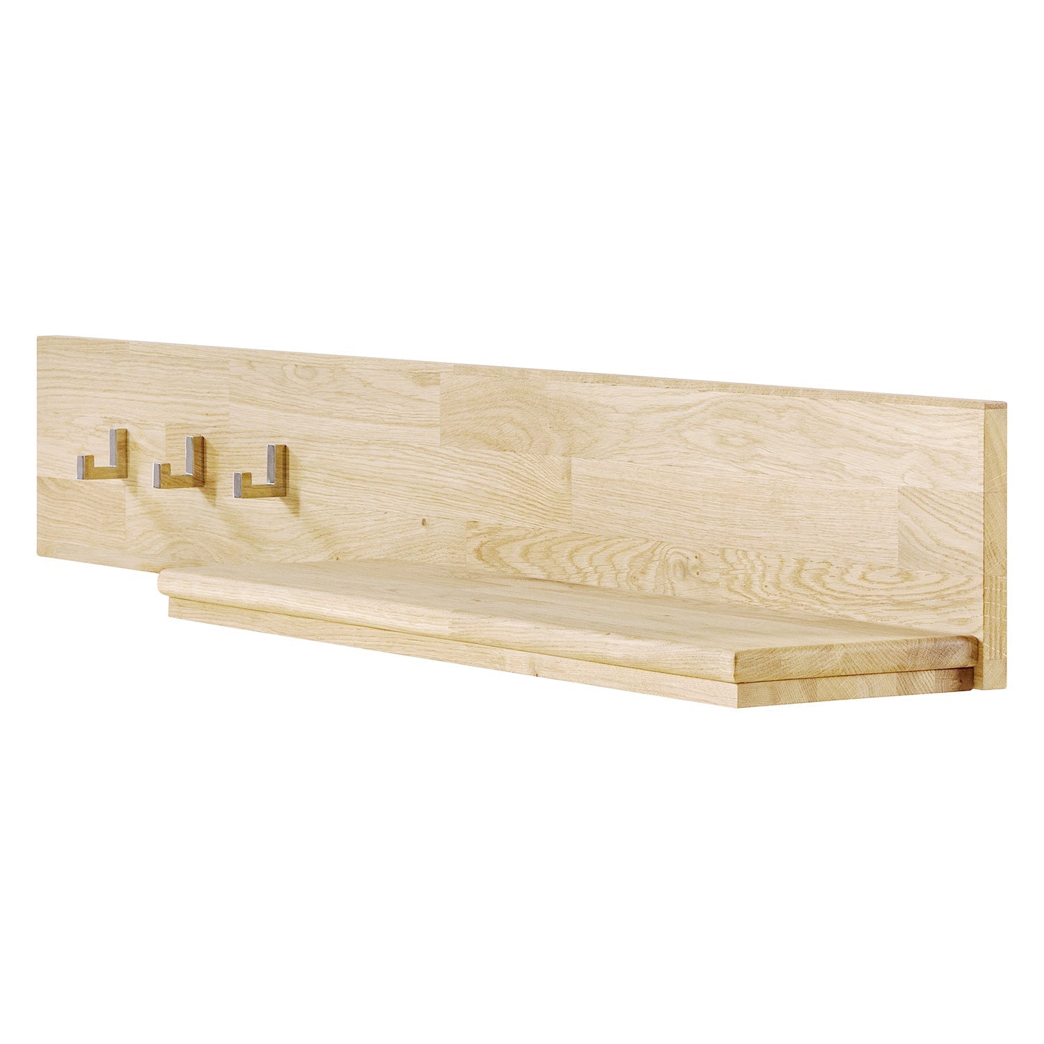 NordicStory Perchero de pared de madera maciza de roble